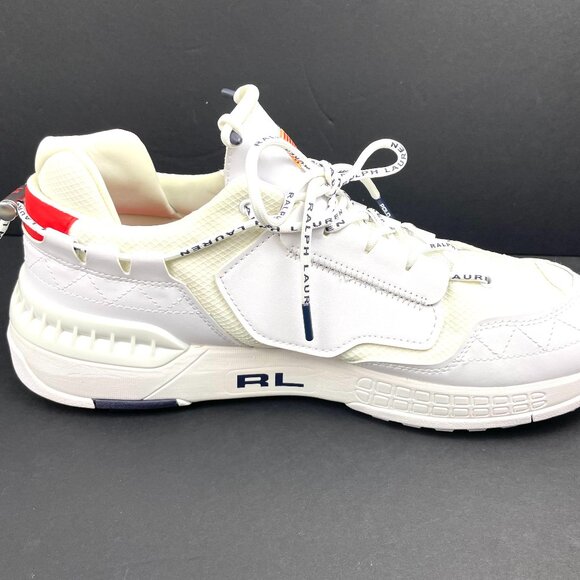 New Polo Ralph Lauren Sport PS200-SK-LTL White Sneaker Mens Shoes Size 14 - Picture 10 of 11